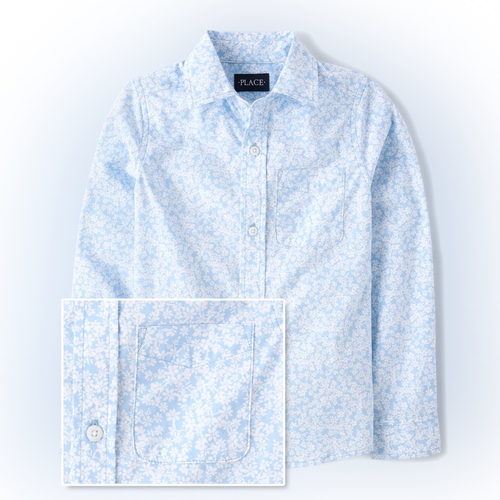 💞HP💞 Blue Floral Button Down Shirt